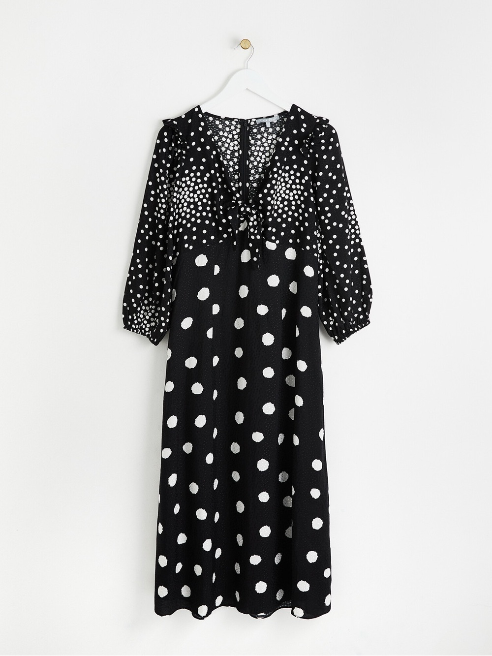 Oliver Bonas Polka Dot Midi Dress